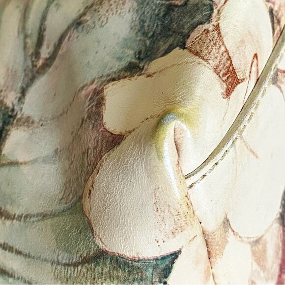 MAURIZIO TAIUTI Beautiful Floral Italian Leather Tote - Picture 9 of 9